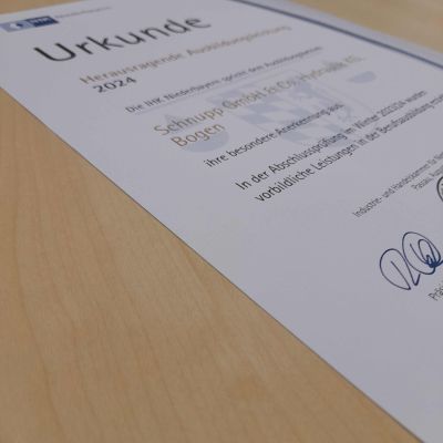 Auszeichnung „herausragende Ausbildungsleistung“ von IHK